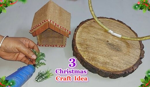 3 New Christmas decoration idea with  Simple materials |DIY Economical Christmas craft idea🎄67