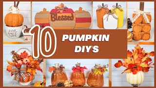 10+ Incredibly EASY Dollar Tree pumpkin DIY’S.
