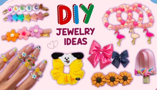 12 DIY HANDMADE JEWELRY IDEAS – Hair Pins, Bracelet, Necklace and more..