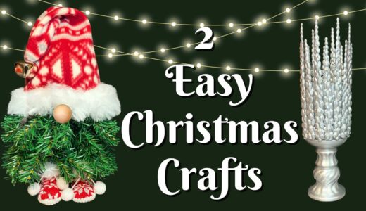 2 Easy Christmas Crafts | DIY Christmas Tree Gnome | DIY Christmas Candleholder | Dollar Tree DIY