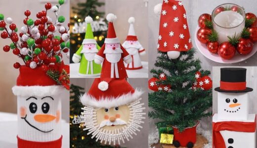 10 Diy Christmas Decoration Ideas | Snowman,Santa Claus,Gnome…