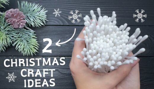 2 EASY IDEAS ❄️ Christmas Craft Ideas from Cotton buds DIY Snowflakes