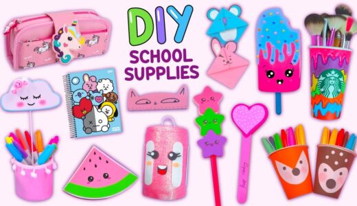 20 DIY SCHOOL SUPPLIES – BTS School Supplies – Recycled Crafts and More… #schoolsupplies