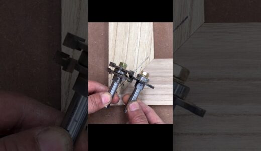 45 degree joint with a pair of bits / Korean woodworking #diy