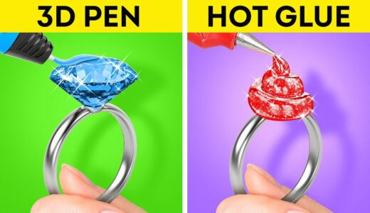 3D PEN vs. HOT GLUE CRAFTS || You Can Make Jewelry at Home! Fantastic DYI Ideas by 123 GO! SCHOOL
