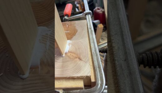 ヒノキのサイドテーブル製作中 #diy #大工 #woodworking #木工
