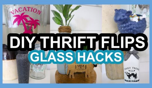 🤯 $1 and under Thrift Flip Makeovers using GLASS! DIY Glass Hacks!